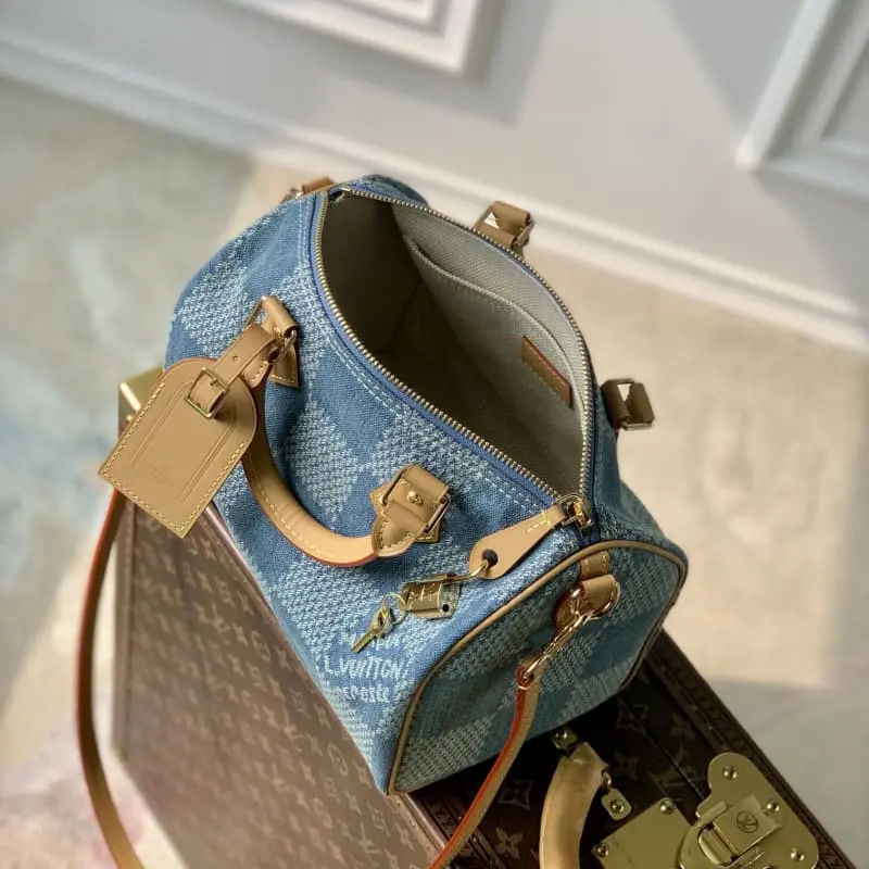 N40700 Blue Plaid 25x19x15cm High Quality Bags - Image 9