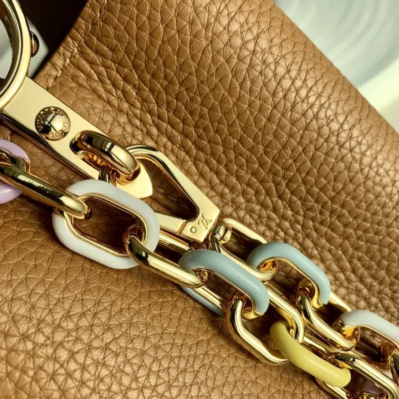 M21798 Brown gold buckle 21x14x8cm High Quality Bags - Image 8