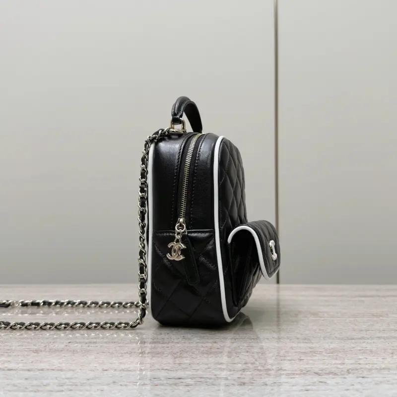 25p White Edge Backpack Black High Quality Bags - Image 3