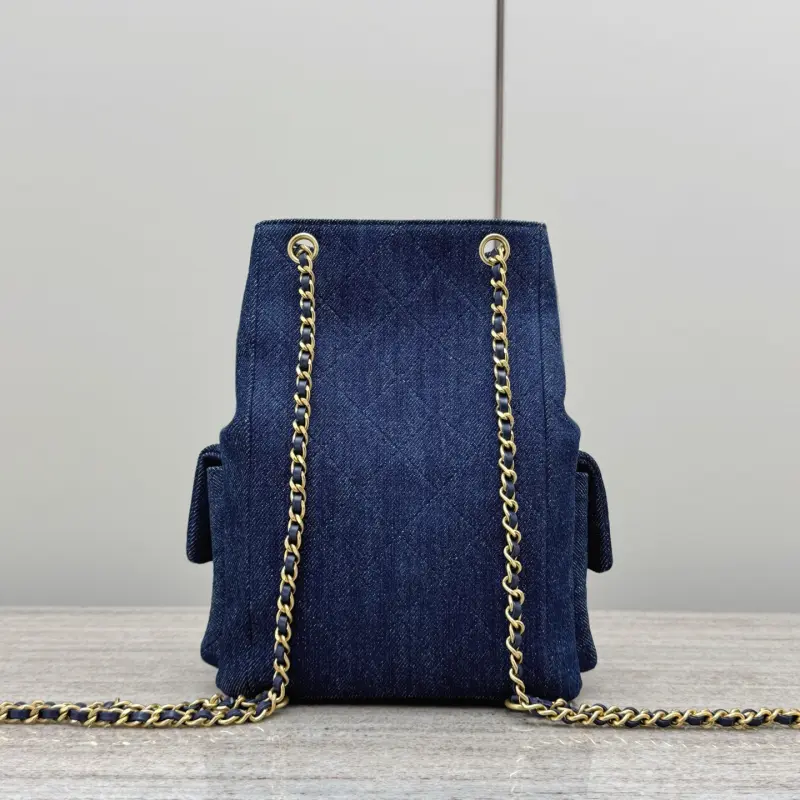 25c Double Shoulder Bag Denim High Quality Bags - Image 2