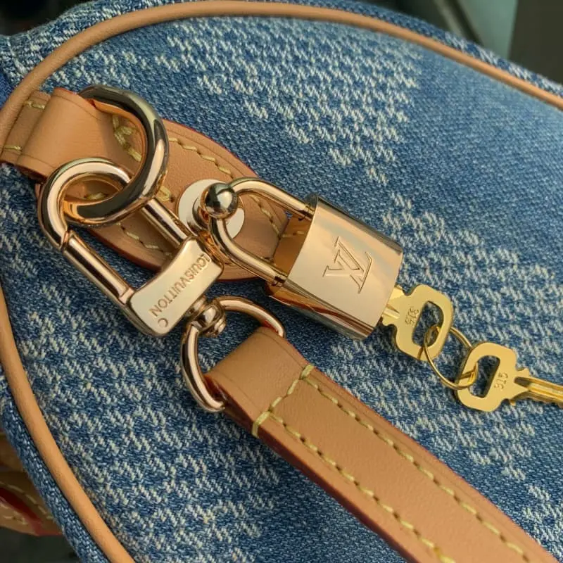 N40700 Blue Plaid 25x19x15cm High Quality Bags - Image 6