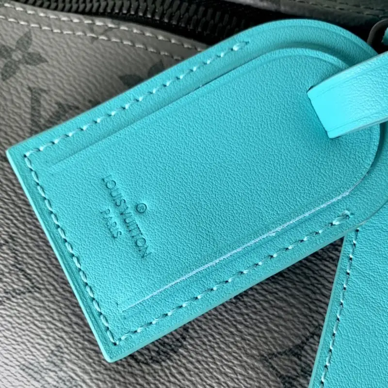 M11481 Silver Flower Light Blue 50 50x29x22cm High Quality Bags - Image 6