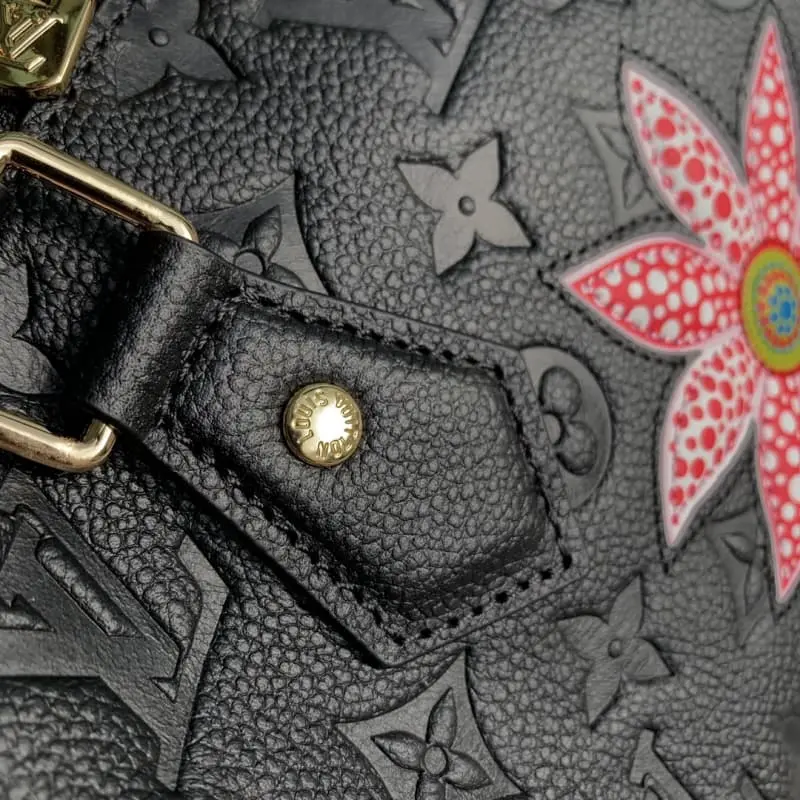 M46415 Black Flowers 25x19x15cm High Quality Bags - Image 6