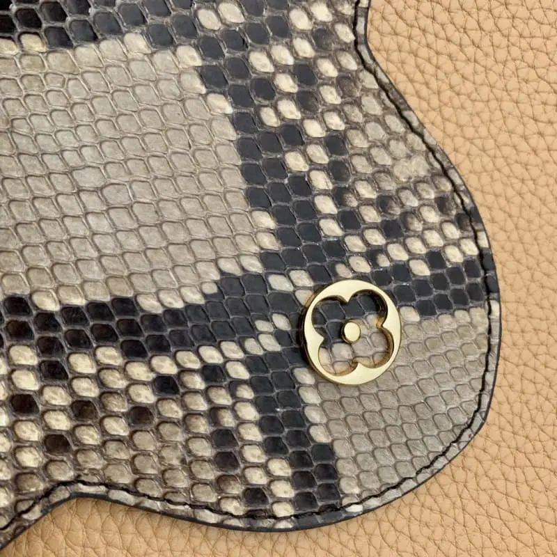 N80741 Tan with Python patternMedium 31.5x20x11cm High Quality Bags - Image 6
