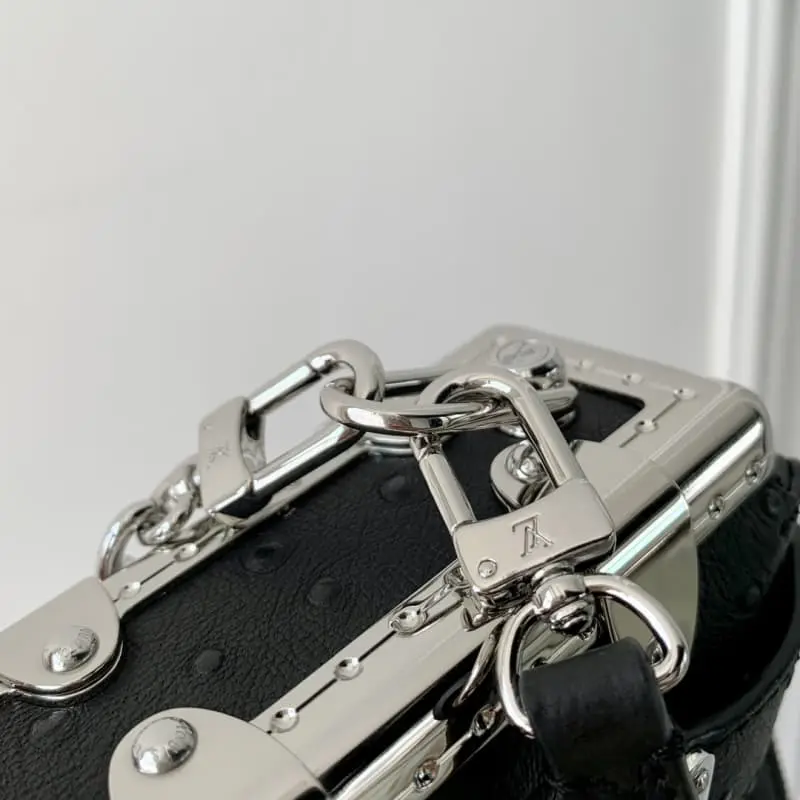 M25445 Black Ostrich 23x12x4cm High Quality Bags - Image 6