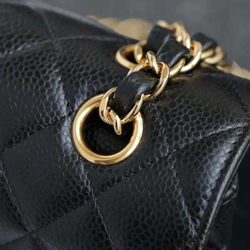 CF Medium 25cm Lichee Pattern Leather CM 11 High Quality Bags - Image 10