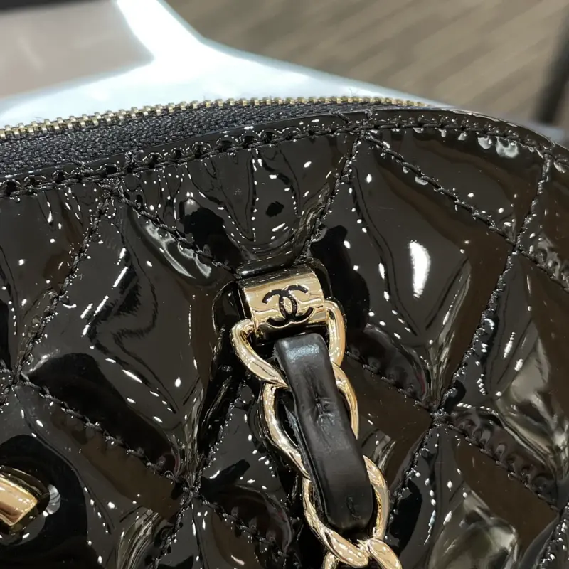 23s Leather Shell Bag Black Large High Quality Bags - Image 6