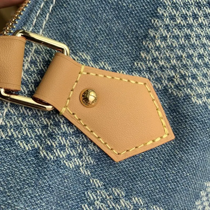 N40700 Blue Plaid 25x19x15cm High Quality Bags - Image 5