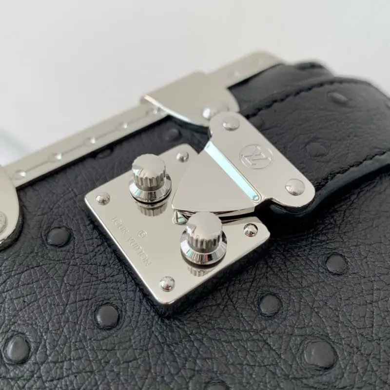 M25445 Black Ostrich 23x12x4cm High Quality Bags - Image 5