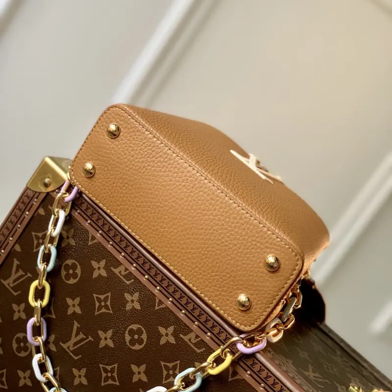 M21798 Brown gold buckle 21x14x8cm High Quality Bags - Image 4