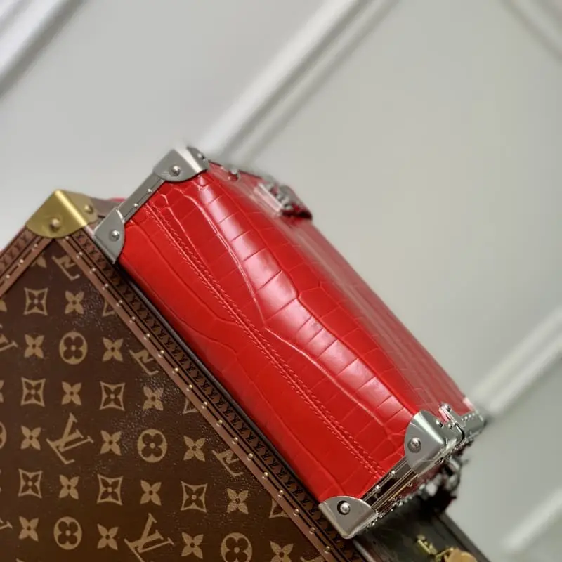 M21477 Red crocodile pattern 21x14x6cm High Quality Bags - Image 4