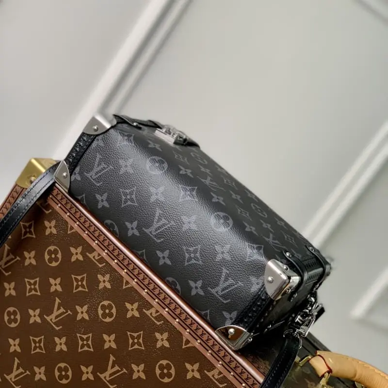 M46358 Black Flower (Black Leather) 21x14x6cm High Quality Bags - Image 4