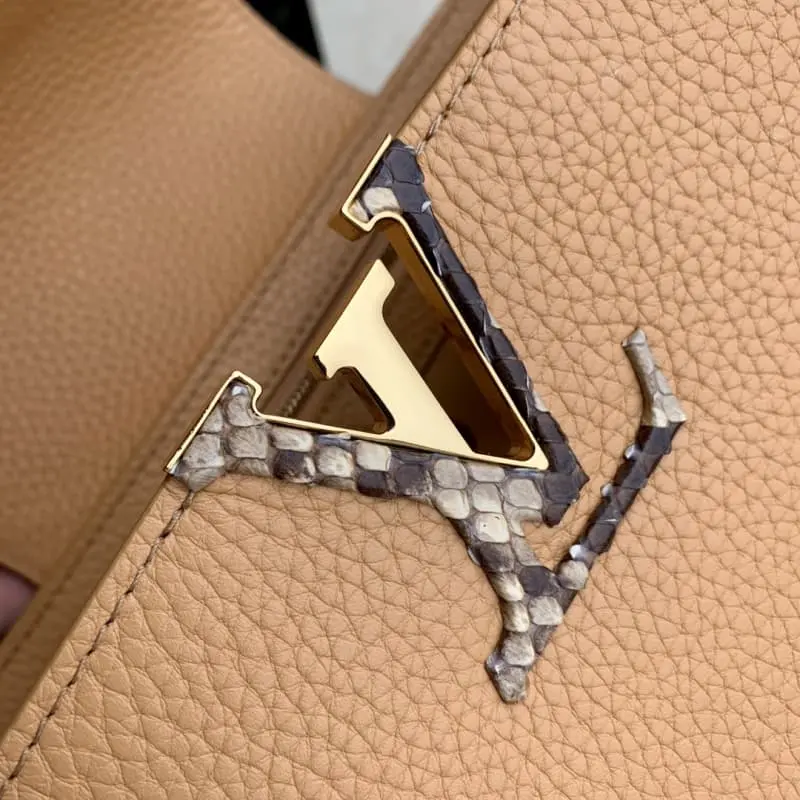 N80741 Tan with Python pattern Small 27x18x9cm High Quality Bags - Image 4