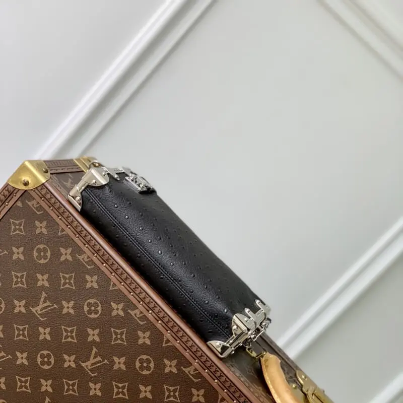 M25445 Black Ostrich 23x12x4cm High Quality Bags - Image 4