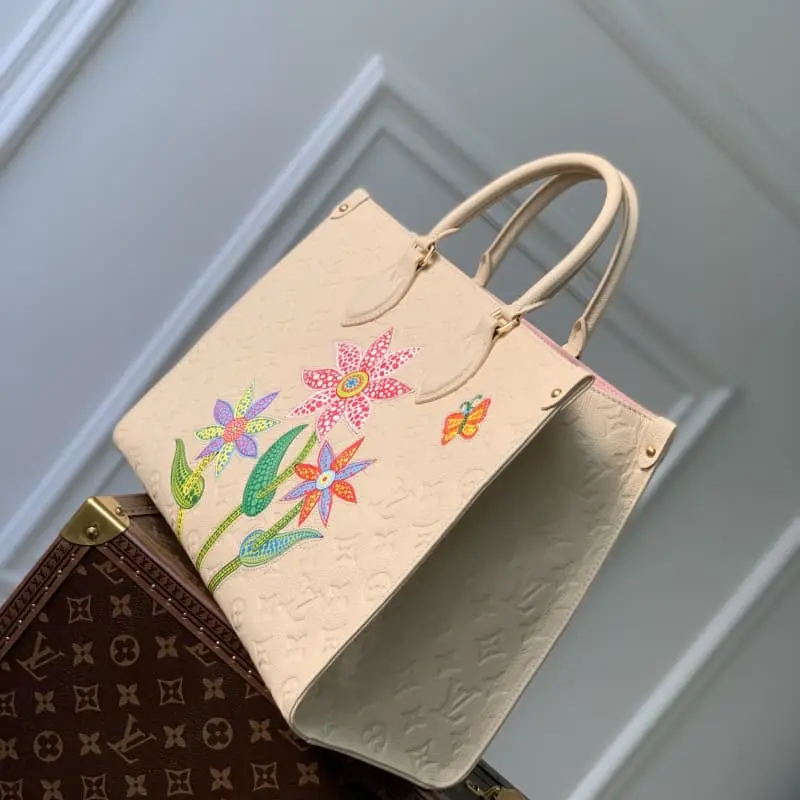 M46416 White flowers 35x27x14cm High Quality Bags - Image 3