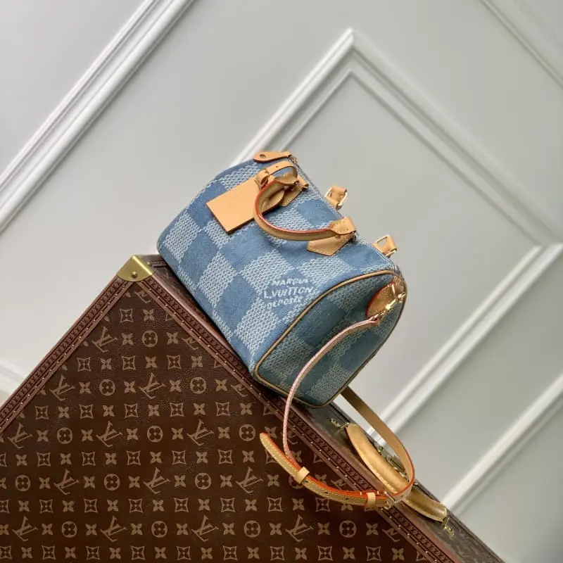 N40700 Blue Plaid 25x19x15cm High Quality Bags - Image 2