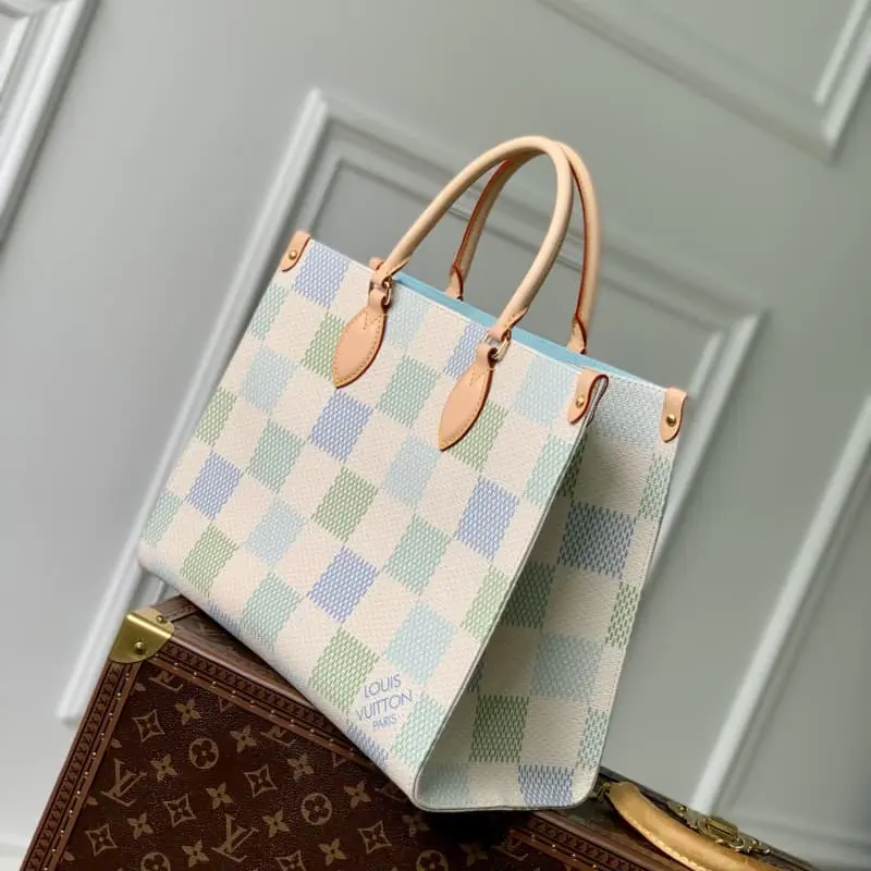 N40518 Blue Grid 35x27x14cm High Quality Bags - Image 2