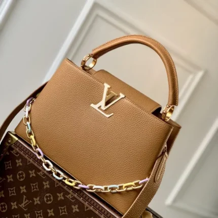 M21798 Brown gold buckle 31.5x20x11cm High Quality Bags