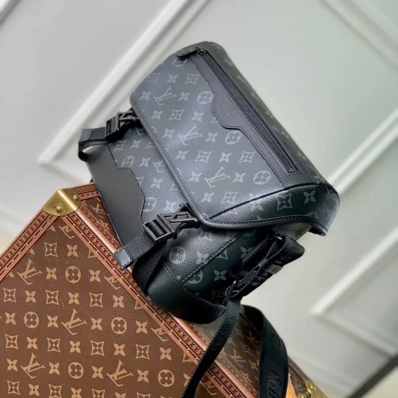 M12517 Black Flower 22.5x11x33cm High Quality Bags - Image 2