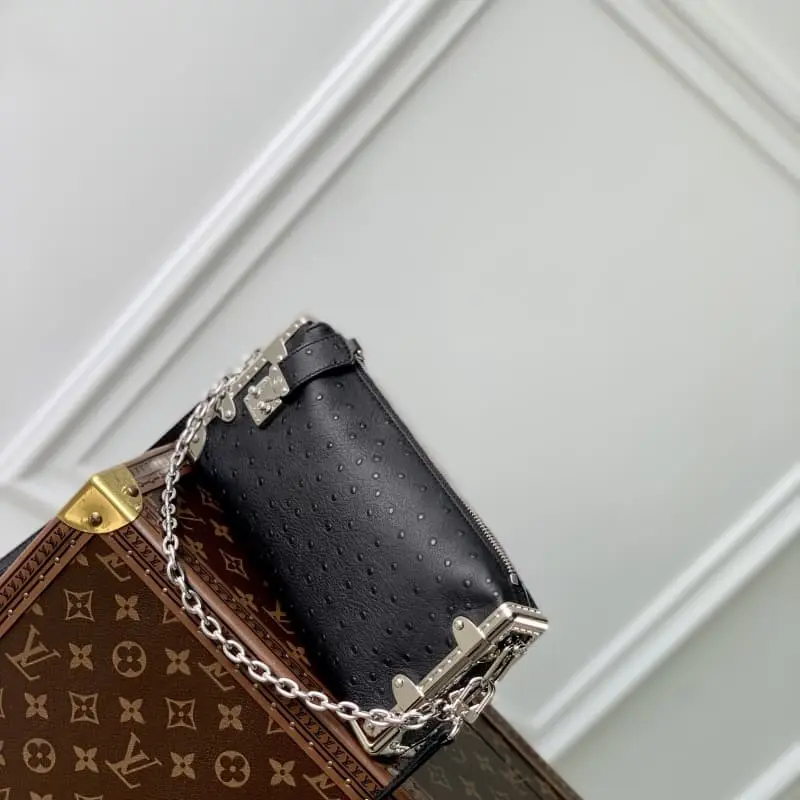 M25445 Black Ostrich 23x12x4cm High Quality Bags - Image 2