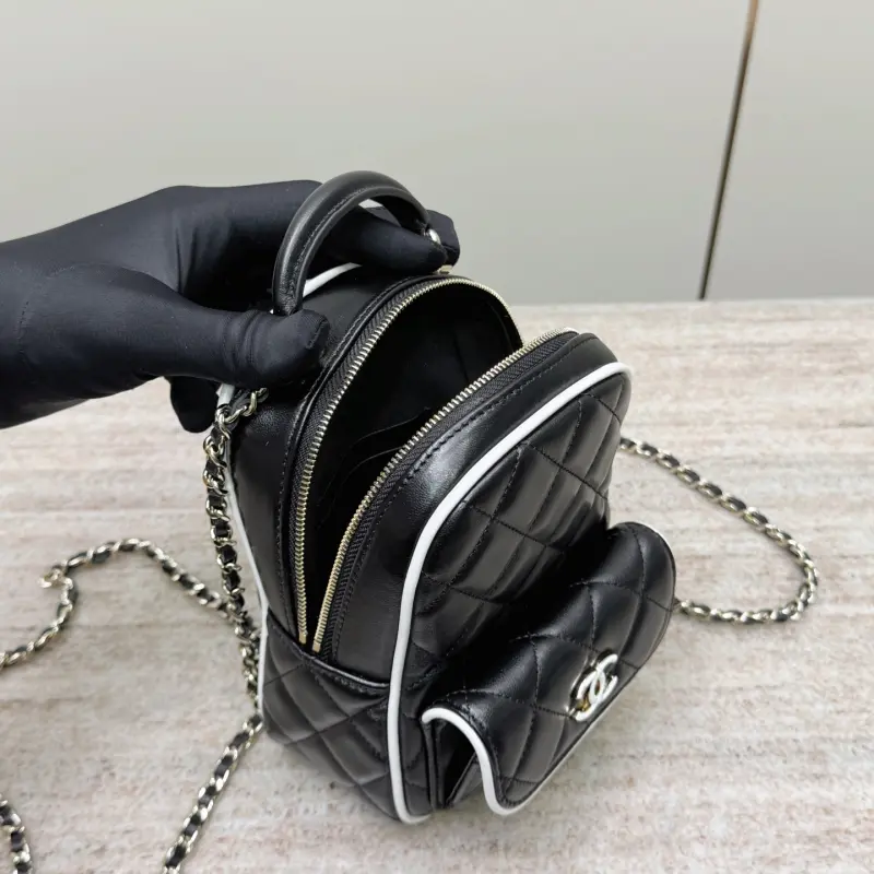 25p White Edge Backpack Black High Quality Bags - Image 6