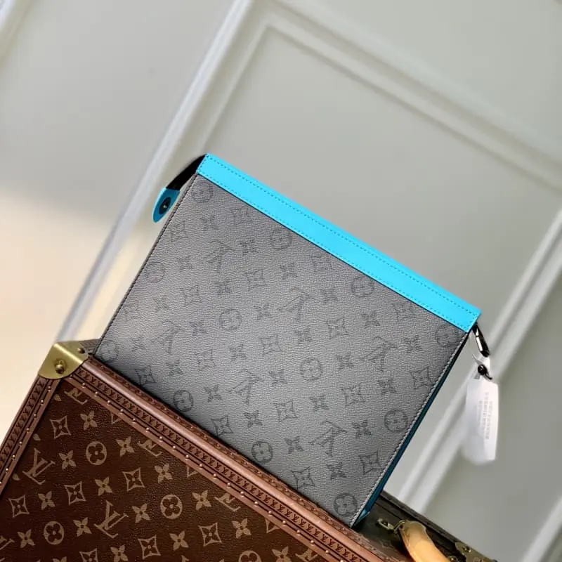 M44466 Grey Flower Blue HH153 26x20x5cm High Quality Bags - Image 2