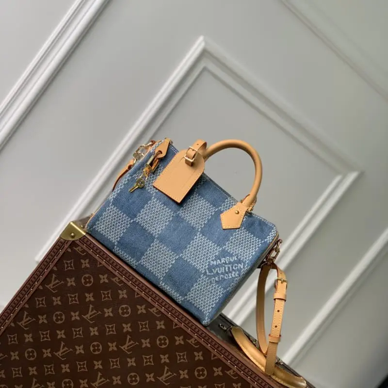 N40700 Blue Plaid 25x19x15cm High Quality Bags