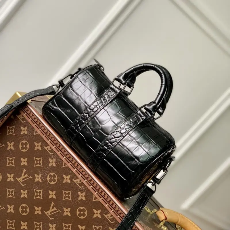 M80641 Black crocodile pattern 25x15x11cm High Quality Bags