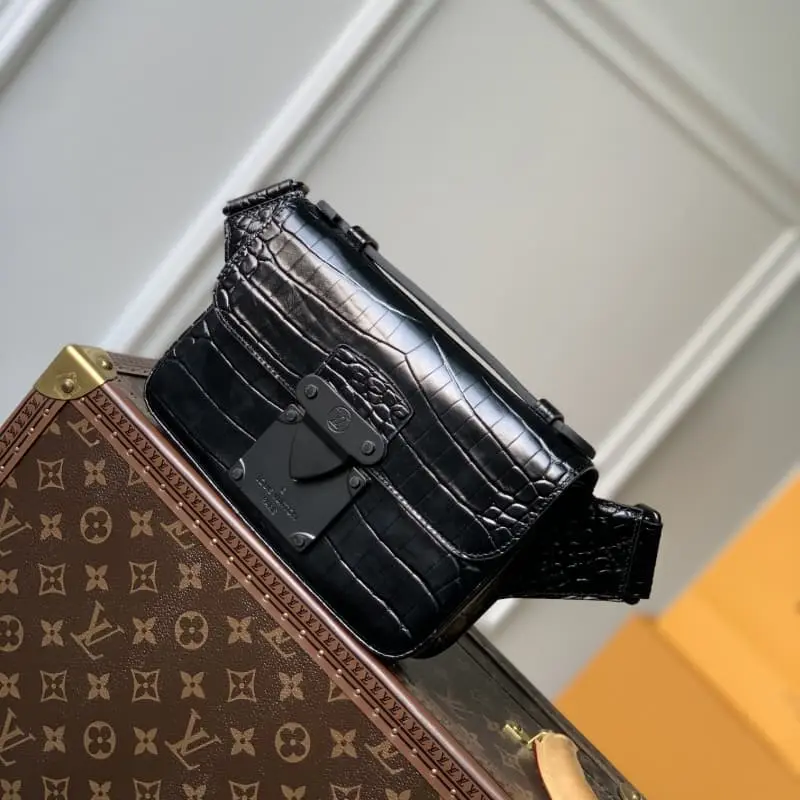 M84871 Black crocodile pattern 21x15x4cm High Quality Bags