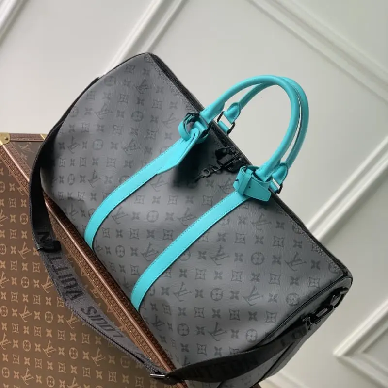 M11481 Silver Flower Light Blue 50 50x29x22cm High Quality Bags