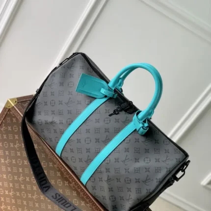 M11481 Silver Flower Light Blue 45 45x27x20cm High Quality Bags