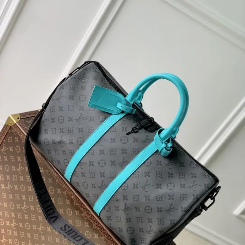 M11481 Silver Flower Light Blue 45 45x27x20cm High Quality Bags