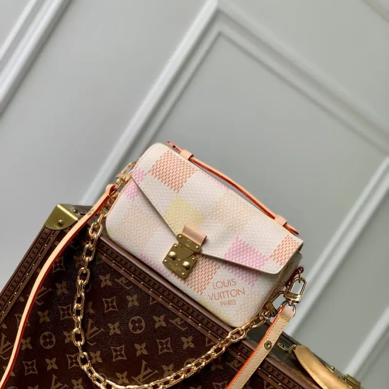 N40749 Red Grid 21.5x6x13.5cm High Quality Bags