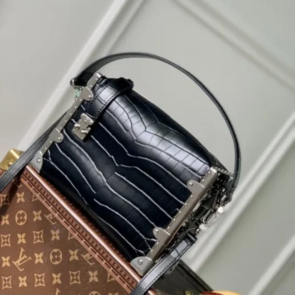 M21477 Black crocodile pattern 21x14x6cm High Quality Bags