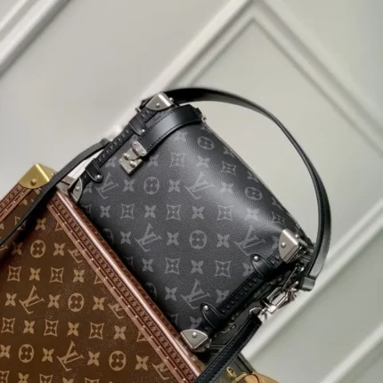 M46358 Black Flower (Black Leather) 21x14x6cm High Quality Bags