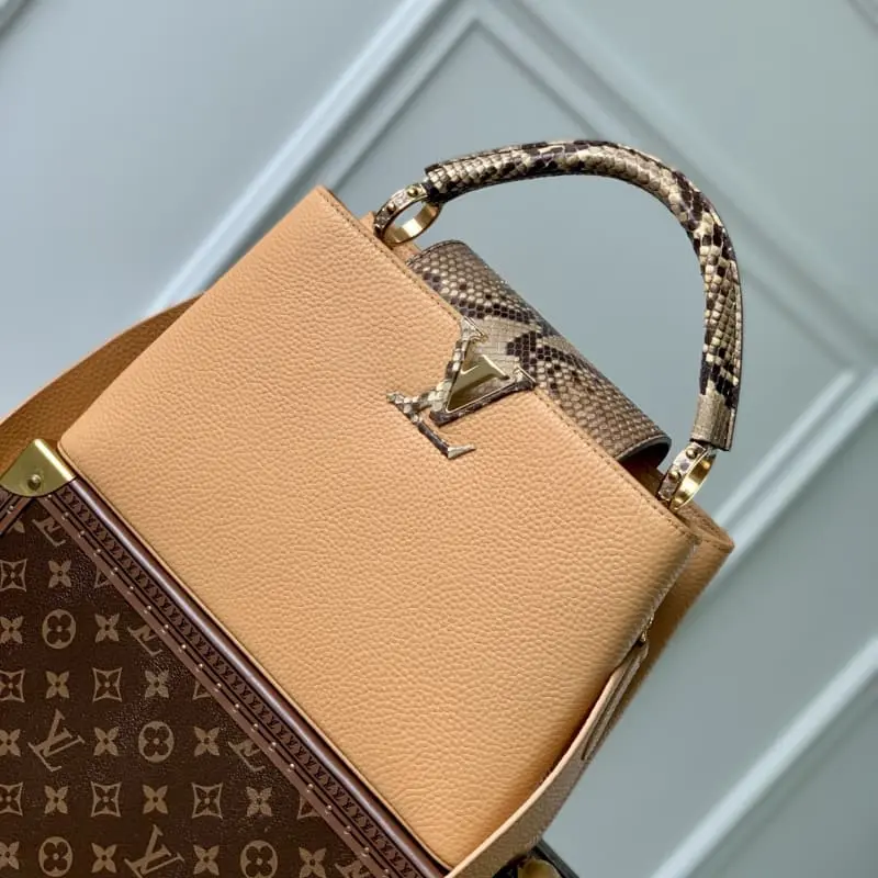 N80741 Tan with Python patternMedium 31.5x20x11cm High Quality Bags