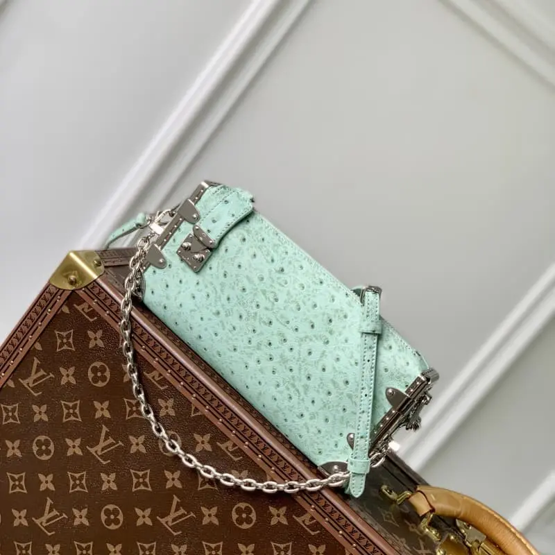 M25445 Fruit Green Ostrich Pattern 23x12x4cm High Quality Bags